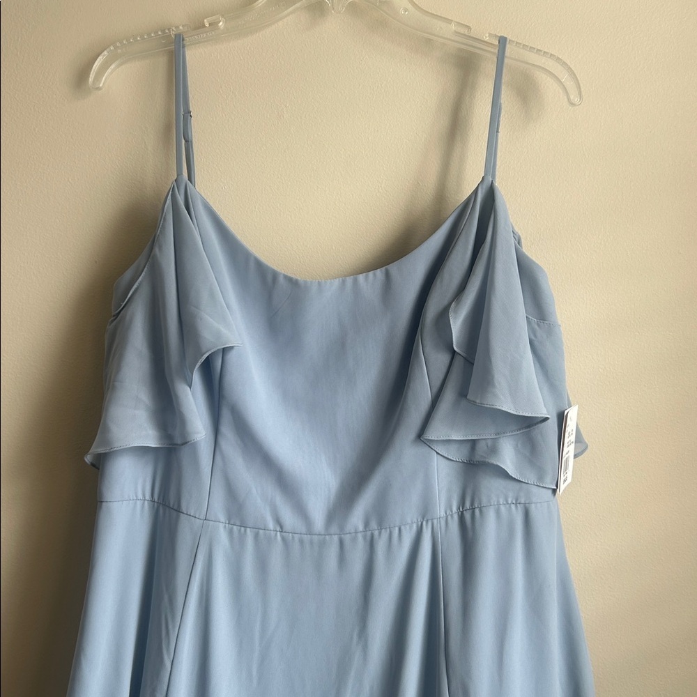 CELEBRATE DB STUDIO Cold-Shoulder Long Chiffon Dress STYLE# F20365 size 14 NWT - Picture 4 of 9